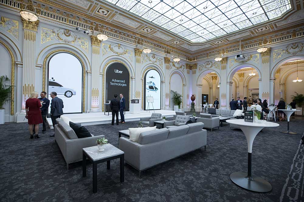 NYSE Board Room - lounge set up for Uber